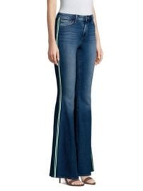 LAGENCE - SOLANA HIGH-RISE SIDE STRIPE FLARED JEANS at Saks Fifth Avenue